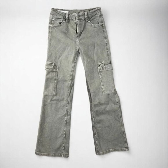 Zara Kids Sage Cargo Pants, Size 11-12 Years, Green, Made in Turkey - Picture 1 of 12